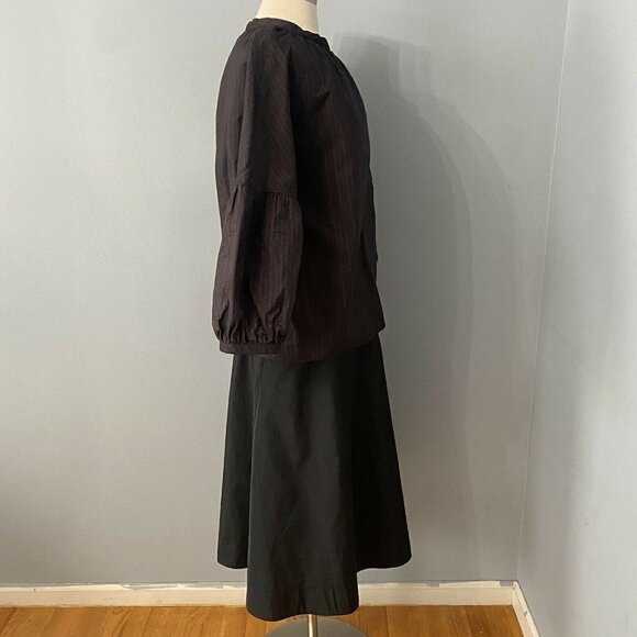 Pamela Milano Modest Set Outfit Skirt Blouse Top Size 50 Stripes - Picture 7 of 13